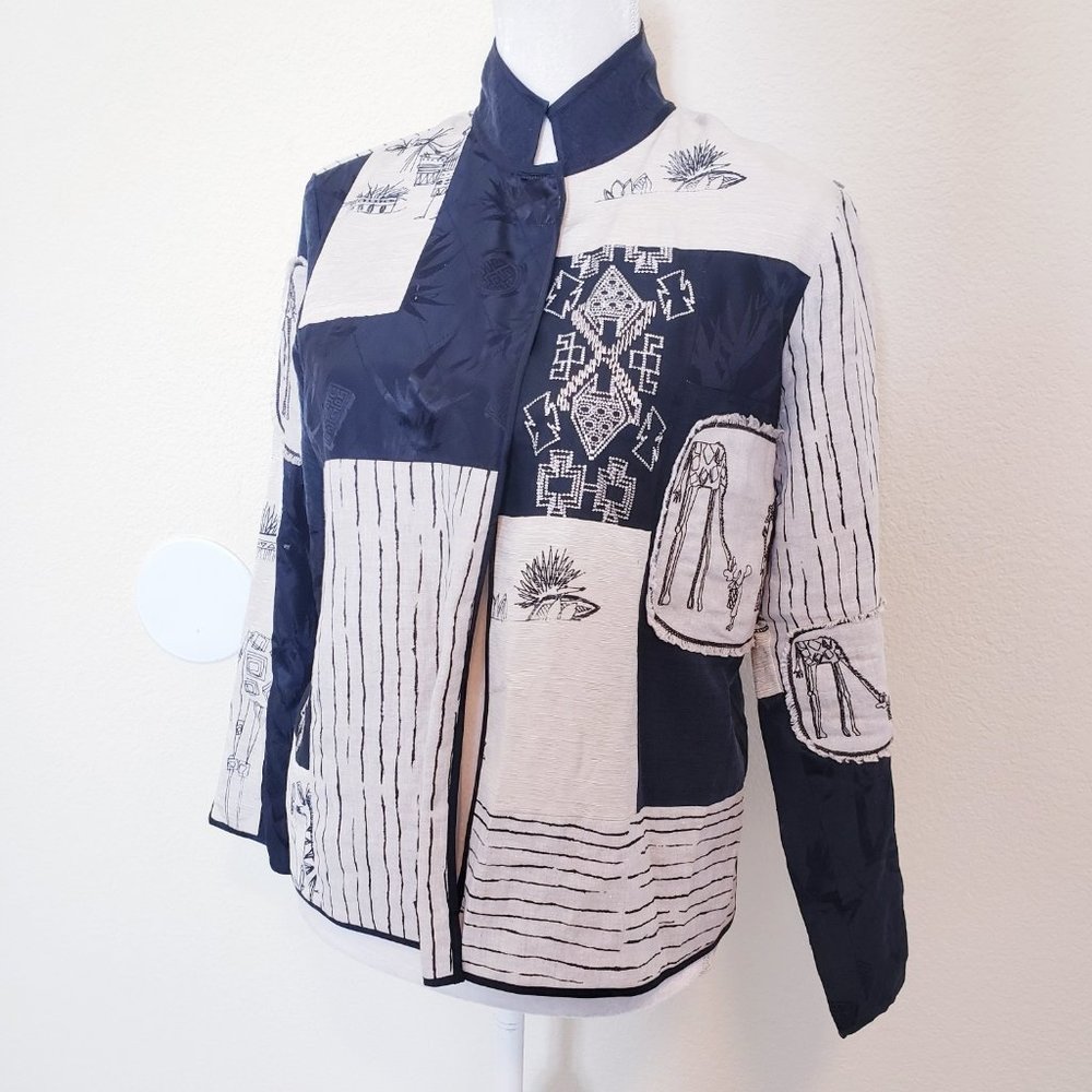 Chicos Afircan Tribal patch jacket (0)